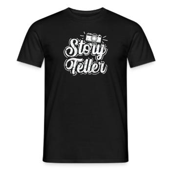 Storyteller Photographer Camera - Men's T-Shirt - black - Front - AI Model Male 178 light (178cm)