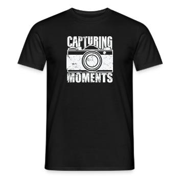 Capturing Moments Photographer Camera - Men's T-Shirt - black - Front - AI Model Male 178 light (178cm)