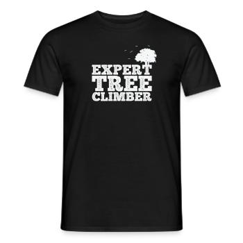 Expert Tree Climber Natur Wälder Blätter - Männer T-Shirt - Schwarz - Vorne - AI Model Male 178 light (178cm)