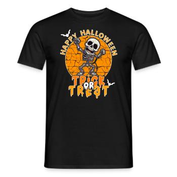 Halloween Design Creepy Skeleton Design - Men's T-Shirt - black - Front - AI Model Male 178 light (178cm)
