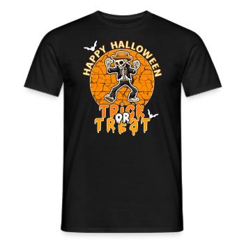 Halloween Design Creepy Skeleton Design - Men's T-Shirt - black - Front - AI Model Male 178 light (178cm)