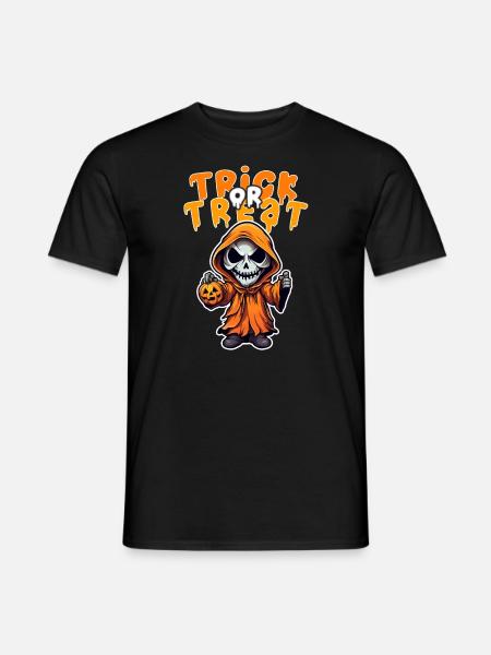Halloween Design Squelette effrayant - T-shirt homme - noir