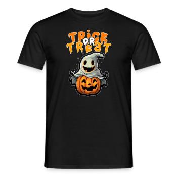 Halloween Design Creepy Pumpkin Design - Men's T-Shirt - black - Front - AI Model Male 178 light (178cm)