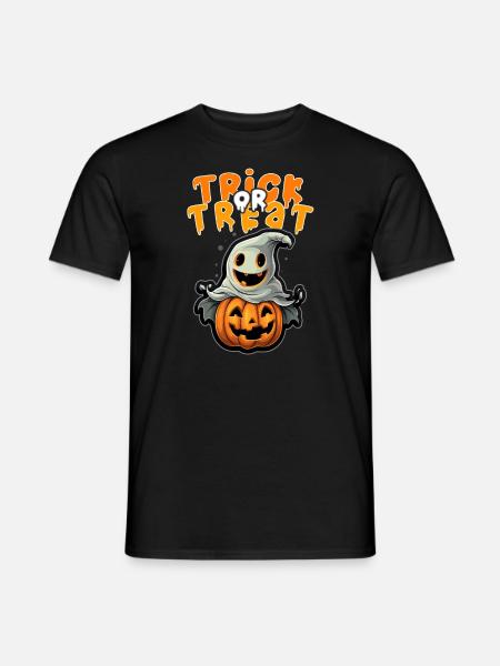 Halloween Design Creepy Pumpkin Design - Men's T-Shirt - black