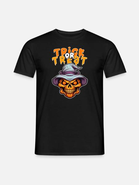 Halloween Design Squelette effrayant - T-shirt homme - noir