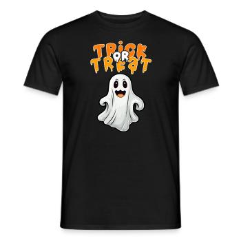 Halloween Design lieber freundlicher Geist - Männer T-Shirt - Schwarz - Vorne - AI Model Male 178 light (178cm)