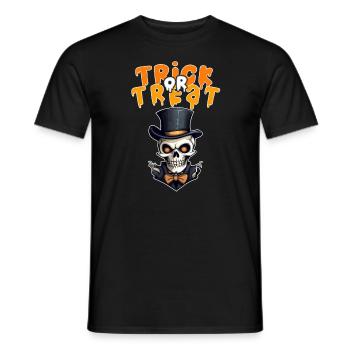 Halloween Design Creepy Skeleton Design - Men's T-Shirt - black - Front - AI Model Male 178 light (178cm)