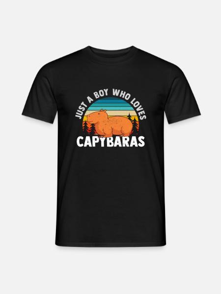 Capybara Drôle Capybara Rongeur - T-shirt homme - noir