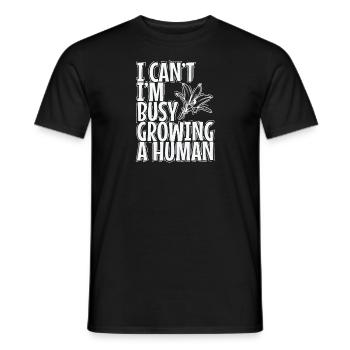 I can't, I'm Busy Growing a Human Mami Mother's Day - Men's T-Shirt - black - Front - AI Model Male 178 light (178cm)