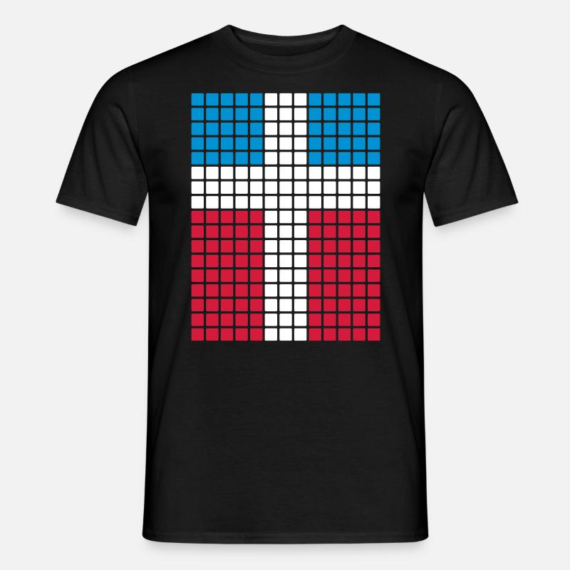 Kreuz Raster Muster - Männer T-Shirt - Schwarz