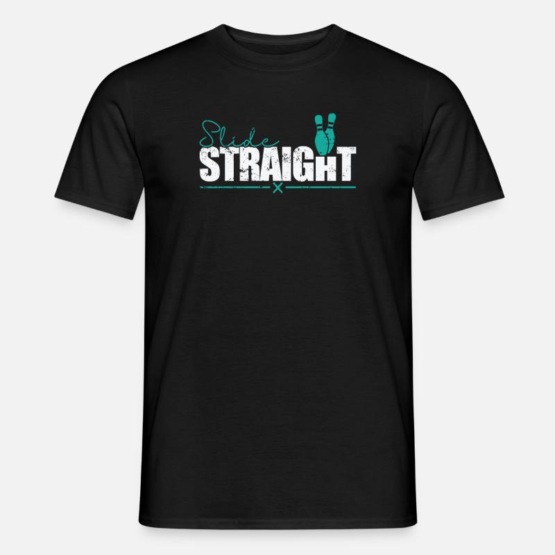 Slide Staight Bowling - Männer T-Shirt - Schwarz