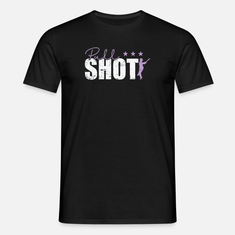 Pull Shot Cricket - Männer T-Shirt - Schwarz