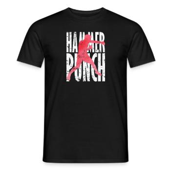 Hammer Punch Boxing MMA - Men's T-Shirt - black - Front - AI Model Male 178 light (178cm)