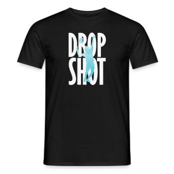 Drop Shot Badminton - Men's T-Shirt - black - Front - AI Model Male 178 light (178cm)