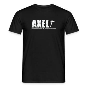 Axel Jump Figure Skating - Men's T-Shirt - black - Front - AI Model Male 178 light (178cm)