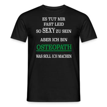 Osteopathie lustig - Männer T-Shirt - Schwarz - Vorne - AI Model Male 178 light (178cm)