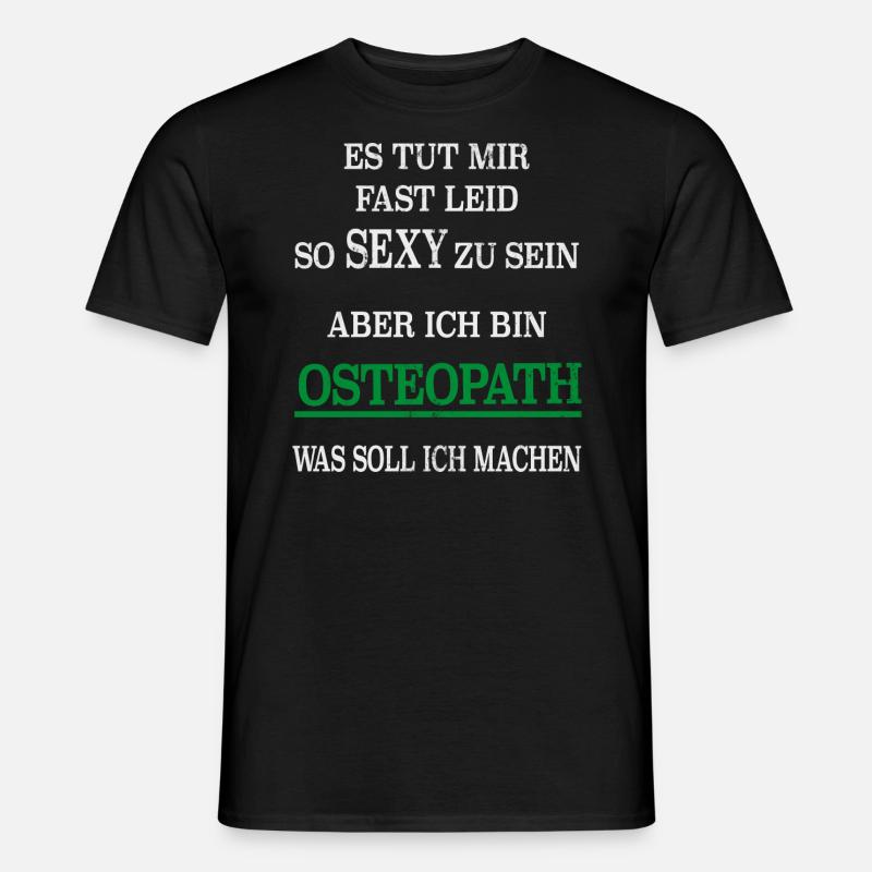 Osteopathie lustig - Männer T-Shirt - Schwarz