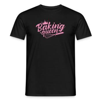 Baking Queen Pastry Cake - Men's T-Shirt - black - Front - AI Model Male 178 light (178cm)