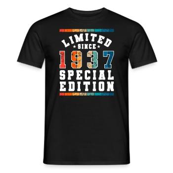 Limited Edition since 1937 Birthday Gift - Men's T-Shirt - black - Front - AI Model Male 178 light (178cm)