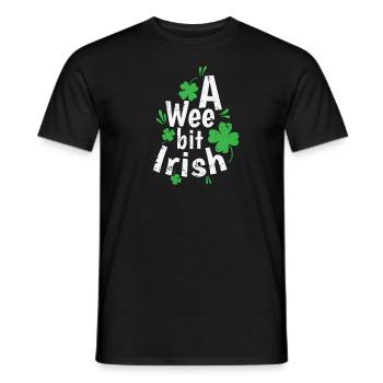 Un peu irlandais Saint-Patrick - T-shirt homme - noir - Devant - AI Model Male 178 light (178cm)