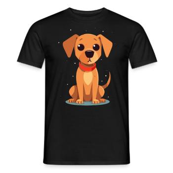 Niedliches Hundedesign für Hundebesitzer - Männer T-Shirt - Schwarz - Vorne - AI Model Male 178 light (178cm)