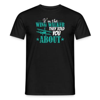 Je suis le marcheur d’aile qu’ils vous ont parlé de passe-temps - T-shirt homme - noir - Devant - AI Model Male 178 light (178cm)