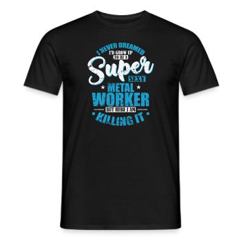 Je deviendrais un métallurgiste super sexy - T-shirt homme - noir - Devant - AI Model Male 178 light (178cm)