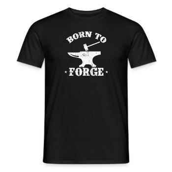 Né pour forger le métier de métallurgiste - T-shirt homme - noir - Devant - AI Model Male 178 light (178cm)