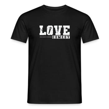 Love Comedy Humor Joke - Men's T-Shirt - black - Front - AI Model Male 178 light (178cm)