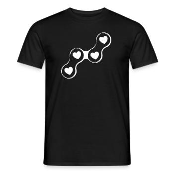 Fahrradkette Herzen Bicyclette Chaînes Cœurs - T-shirt homme - noir - Devant - AI Model Male 178 light (178cm)