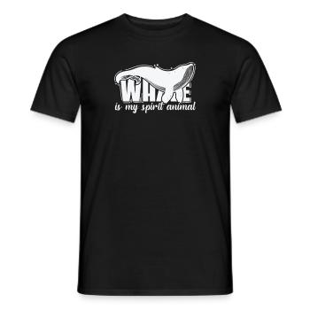 Whale is my spirit Animal - Men's T-Shirt - black - Front - AI Model Male 178 light (178cm)
