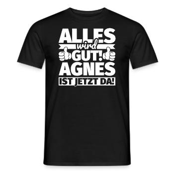 Agnes Vorname Geschenk lustiger Spruch - Männer T-Shirt - Schwarz - Vorne - AI Model Male 178 light (178cm)
