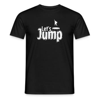 Let's Jump Trampoline Jumping Sport Hobby - Men's T-Shirt - black - Front - AI Model Male 178 light (178cm)