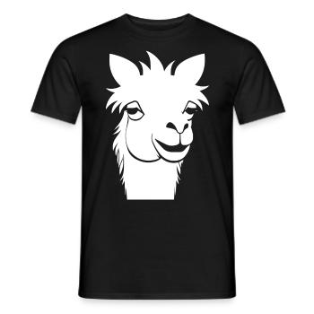 Lama Drôle Silhouette Effronté Amusant Lamas - T-shirt homme - noir - Devant - AI Model Male 178 light (178cm)