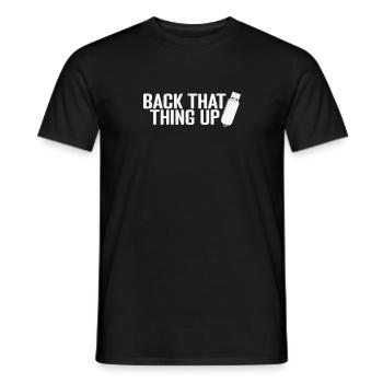 Sauvegarde de cette chose sur la clé USB - T-shirt homme - noir - Devant - AI Model Male 178 light (178cm)