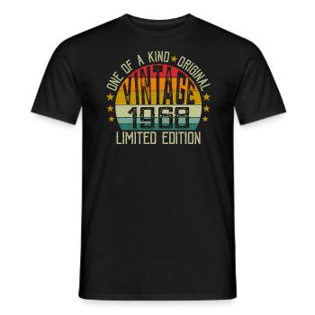 Jahrgang Jahrgang 1968 Retro Geburtstagsgeschenk 1968 - Männer T-Shirt - Schwarz - Vorne - AI Model Male 178 light (178cm)