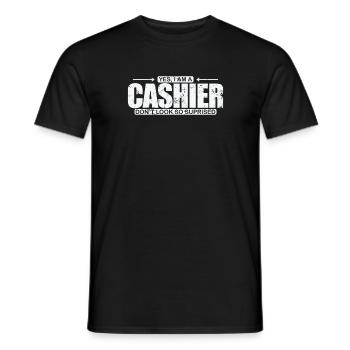 Yew I am a Cashier Don't look so suprised - Men's T-Shirt - black - Front - AI Model Male 178 light (178cm)