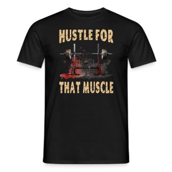 Se démener pour ce muscle - T-shirt homme - noir - Devant - AI Model Male 178 light (178cm)