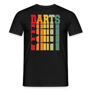 COOL DESIGN FOR DART PLAYERS - Men's T-Shirt - black - Front - AI Model Male 178 light (178cm)