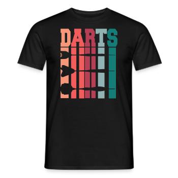 DESIGN COOL POUR LES JOUEURS DE FLÉCHETTES - T-shirt homme - noir - Devant - AI Model Male 178 light (178cm)