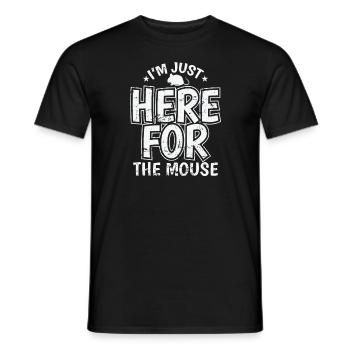 I’m just here for the Mice Haustier - Männer T-Shirt - Schwarz - Vorne - AI Model Male 178 light (178cm)
