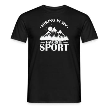 Hiking is my Favorite Sport Outdoor Hobby - Männer T-Shirt - Schwarz - Vorne - AI Model Male 178 light (178cm)