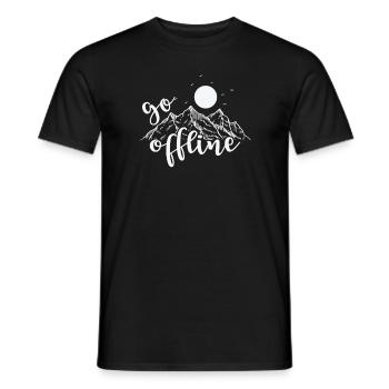 Aller hors ligne Randonnée Nature - T-shirt homme - noir - Devant - AI Model Male 178 light (178cm)