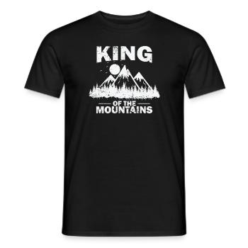 King of the Mountains Hiking Hobby - Men's T-Shirt - black - Front - AI Model Male 178 light (178cm)