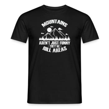 Les montagnes ne sont pas seulement drôles, ce sont des zones de collines - T-shirt homme - noir - Devant - AI Model Male 178 light (178cm)