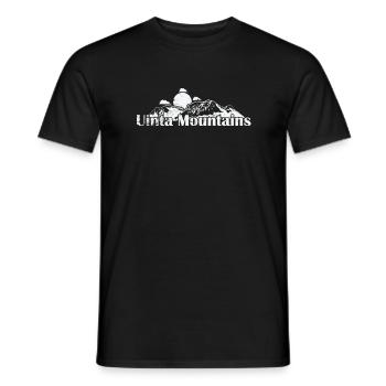 Uinta Mountains, Rocky Mountains, Utah - Men's T-Shirt - black - Front - AI Model Male 178 light (178cm)
