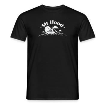 Stratovolcan du mont Hood, Oregon, États-Unis, Portland - T-shirt homme - noir - Devant - AI Model Male 178 light (178cm)