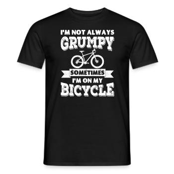 Je ne suis pas toujours , parfois je suis sur mon vélo - T-shirt homme - noir - Devant - AI Model Male 178 light (178cm)