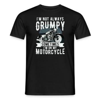 Ich bin nicht immer mürrisch, manchmal bin ich auf der Kippe - Männer T-Shirt - Schwarz - Vorne - AI Model Male 178 light (178cm)