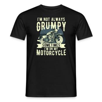 Ich bin nicht immer mürrisch, manchmal bin ich auf der Kippe - Männer T-Shirt - Schwarz - Vorne - AI Model Male 178 light (178cm)